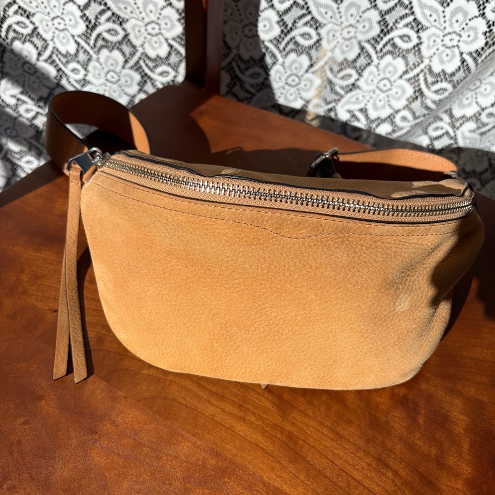 REBECCA MINKOFF Bree Belt Bag ~ Honey Nubuck Suede Leather